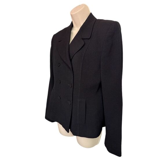 Jones New York Double Breasted Black Blazer Size 8 - Picture 3 of 11